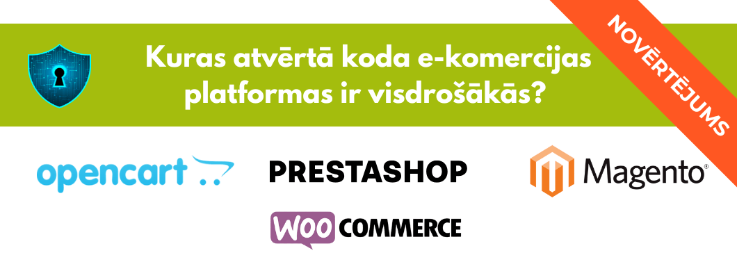 Kuras atvērtā koda e-komercijas platformas ir visdrošākās? Novērtējums. 