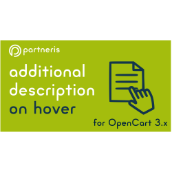 Papildu apraksts uzvirzot kursoru | Paplašinājums OpenCart versijām 3.x
