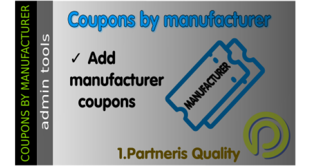 Coupons by Manufacturer for OpenCart 3.x