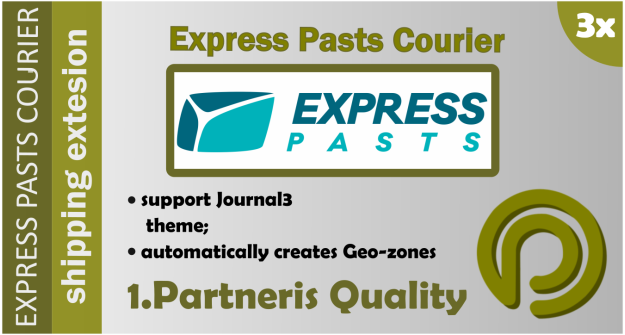 Latvijas Pasts Express Pasts Courier piegādes paplašinājums OpenCart versijai 3.x