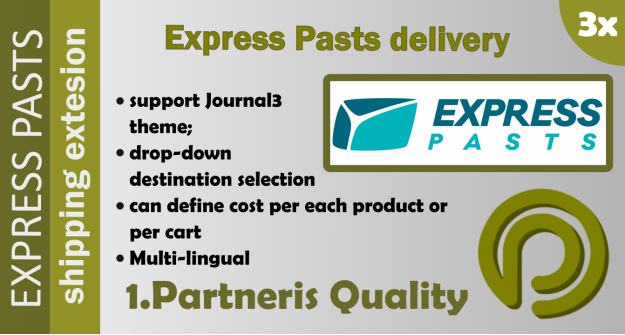Latvijas Pasts Express Pasts Shipping Extension for OpenCart version 3.x