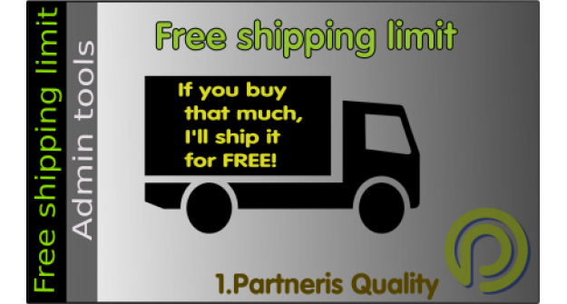 Free shipping limit for OpenCart 3.x