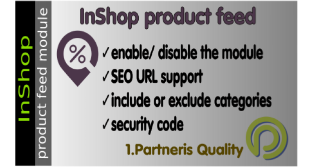 Inshop Product Feed for OpenCart 3.x