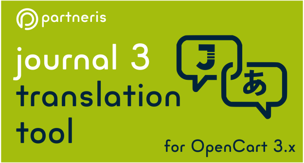 OpenCart Journal 3 tēmas tulkošanas rīks
