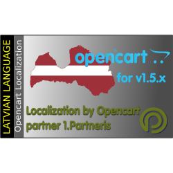 Latviešu valodas pakotne OpenCart versijai  1.5.x