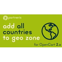 Pievienot visas valstis ģeogrāfiskajai zonai OpenCart 2.x versijām