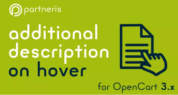 Papildu apraksts uzvirzot kursoru | Paplašinājums OpenCart versijām 3.x
