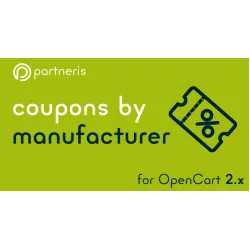 Kuponi pēc ražotāja | paplašinājums OpenCart 2.x versijām